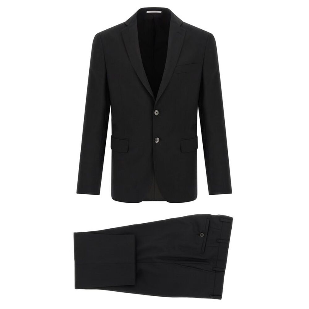Pal Zileri Black Wool Two-Piece Men's Suit